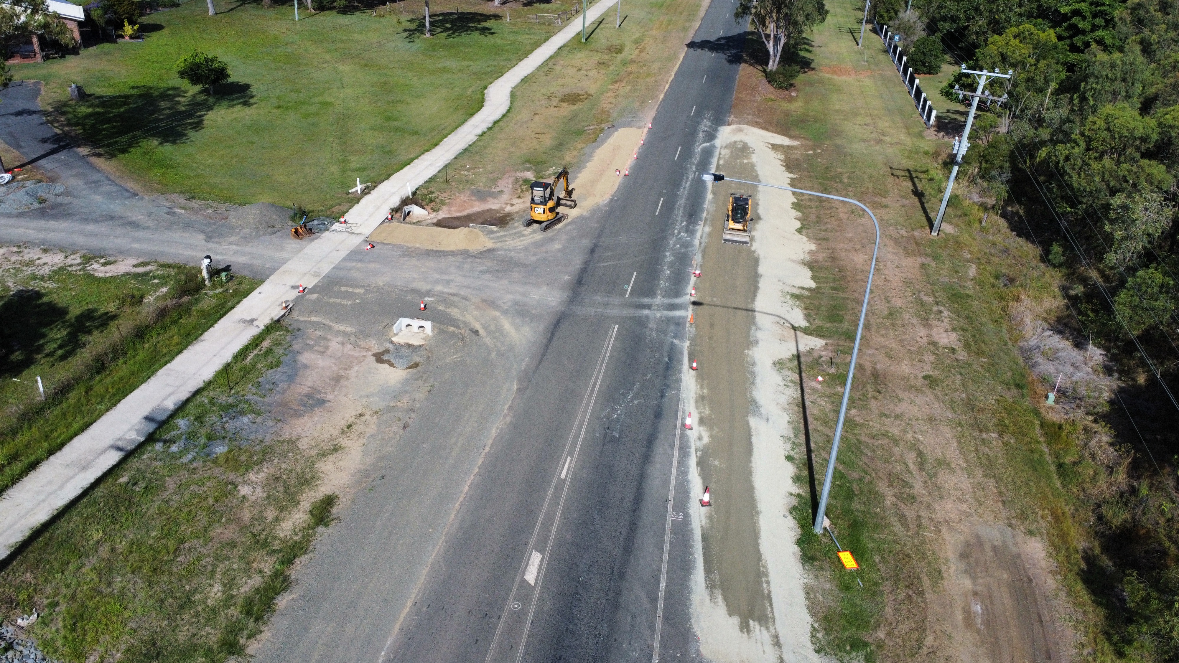 Aerial view of civil construction project